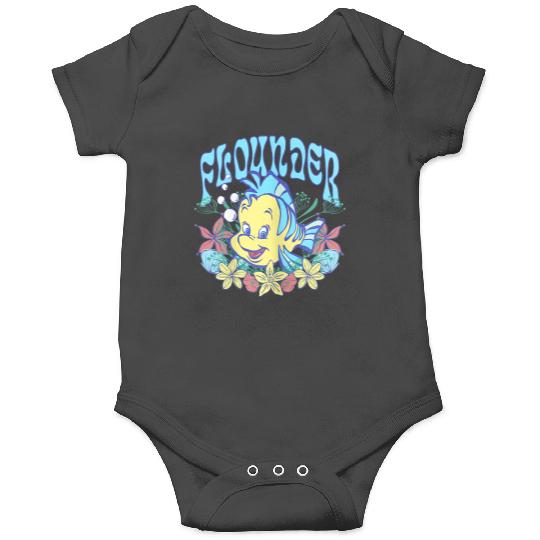 Disneyss The Little Mermaid Cute Flounder Floral Chest Poster Onesies