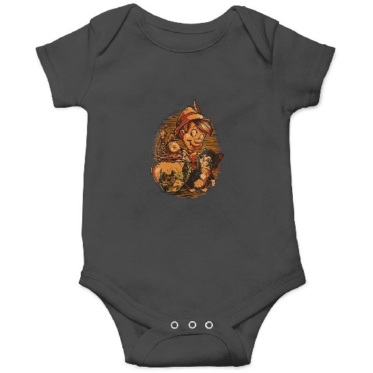 Womens Disney Pinocchio Jiminy Cricket Figaro and Cleo VNeck Onesies