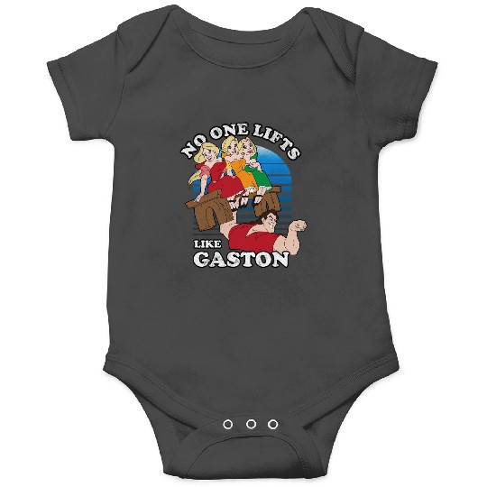 Discover Disney Beauty and the Beast Retro No One Lifts Like Gaston Long Sleeve Onesies