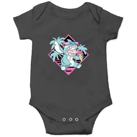 Disney Lilo & Stitch Ice Cream Retro 90s Beach Long Sleeve Onesies