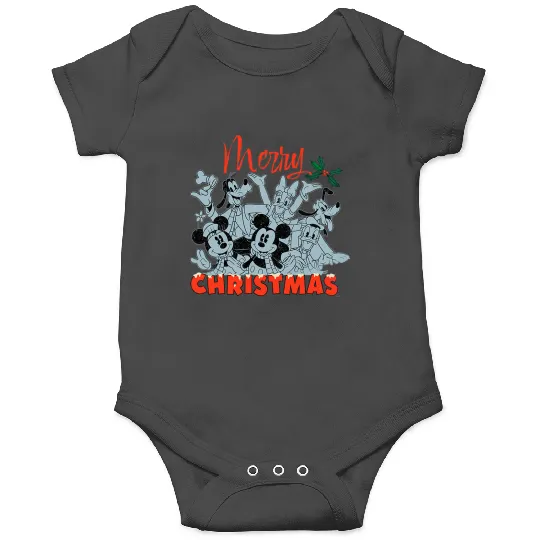 Discover Disney Mickey Mouse & Pals Merry Christmas Retro Distressed Onesies