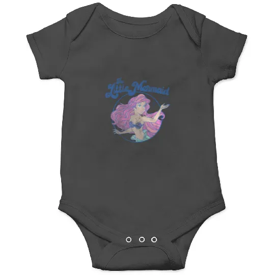 Discover Disney The Little Mermaid Ariel Distressed Circle Portrait Onesies
