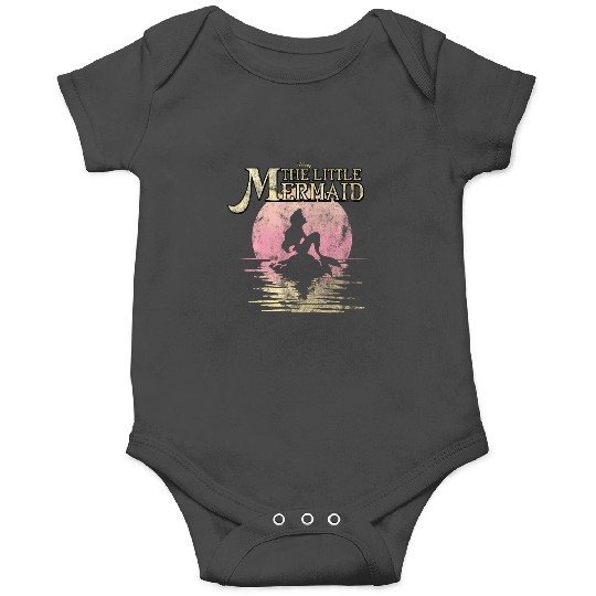 Discover Disney The Little Mermaid Sunset Silhouette Title Logo Onesies