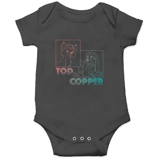 Disney The Fox and the Hound Tod & Copper Gradient Onesies