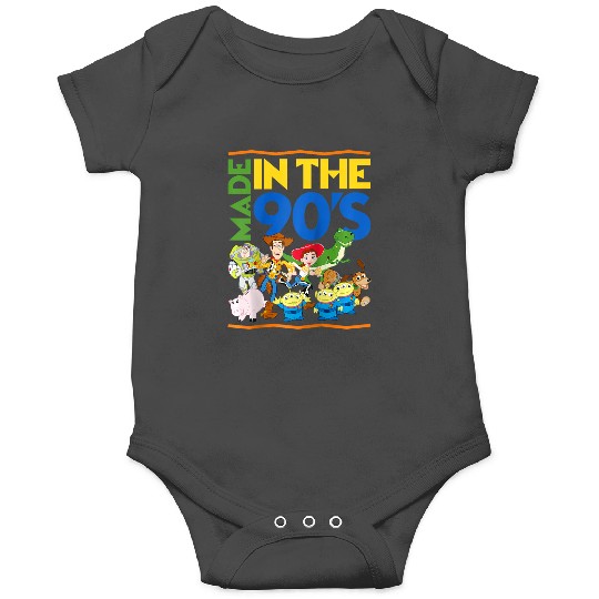 Disney Pixar Toy Story Made in the 90's Retro Group Shot Raglan Baseball Tee Onesies