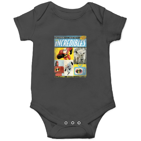 Disney Pixar The Incredibles Comic Panel Retro Vintage Onesies