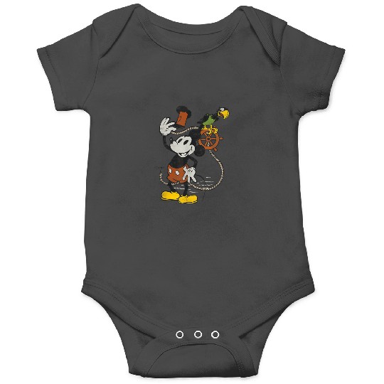 Discover Disney 100 Mickey Mouse Steamboat Willie and Par Onesies
