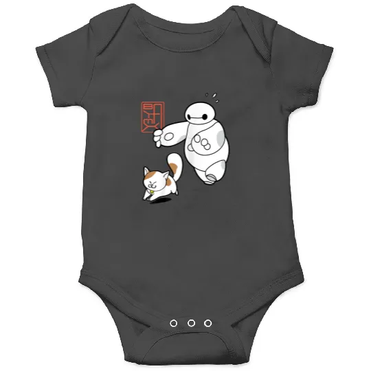 Disneyss Big Hero 6 Baymax Chasing Mochi Cute shots Onesies