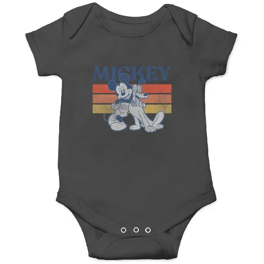 Kids Disney Mickey And Friends Mickey & Pluto Retro Classic Youth Premium Onesies