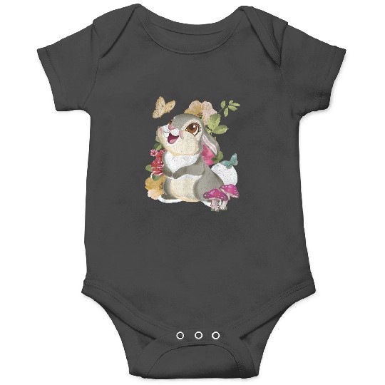 Discover Disney Bambi Thumper Vintage Floral Portrait Onesies