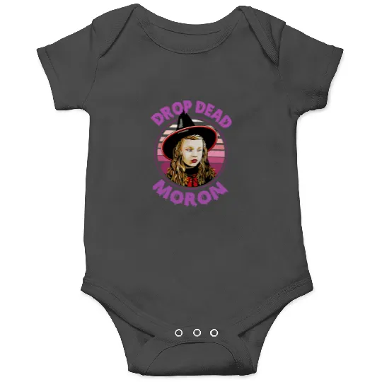 Dani Dennison Hocus Pocus Drop Dead Moron Halloween Onesies, Disney Witch Scary Movie Onesies