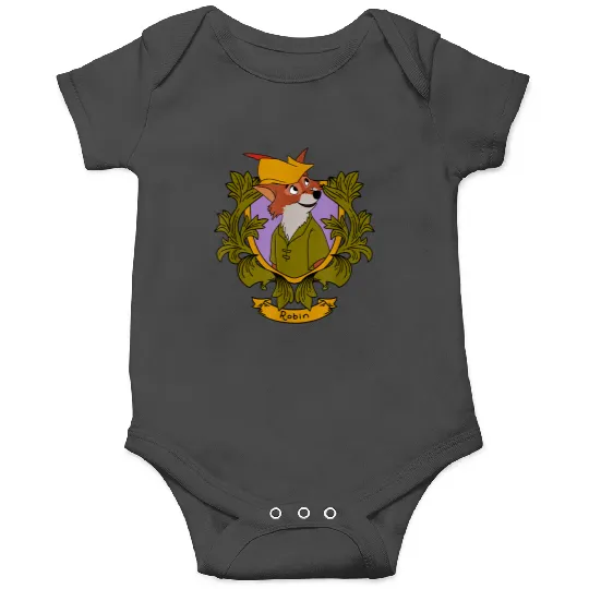 Disneyss Robin Hood Robin Vintages Floral Portrait Onesies