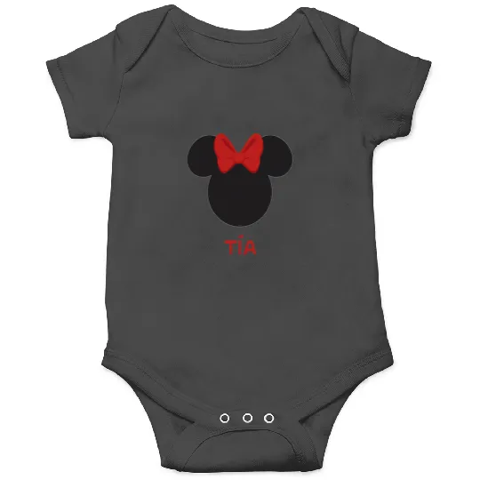 Discover Disney Minnie Mouse Tia Aunt Red Bow Family Dia de la Madre Onesies