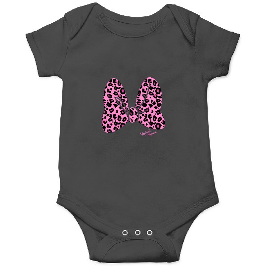 Discover Disney Minnie Mouse Pink Animal Print Classic Bow Onesies