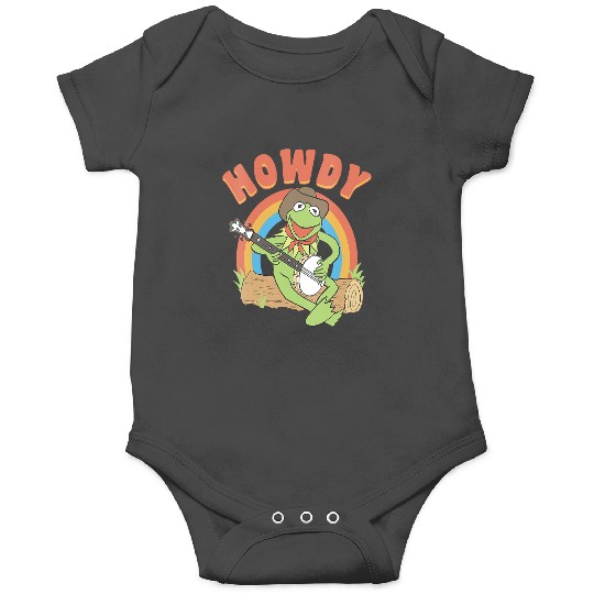 Womens Disney The Muppets K the frog Howdy Retro Chest Logo V-Neck Onesies