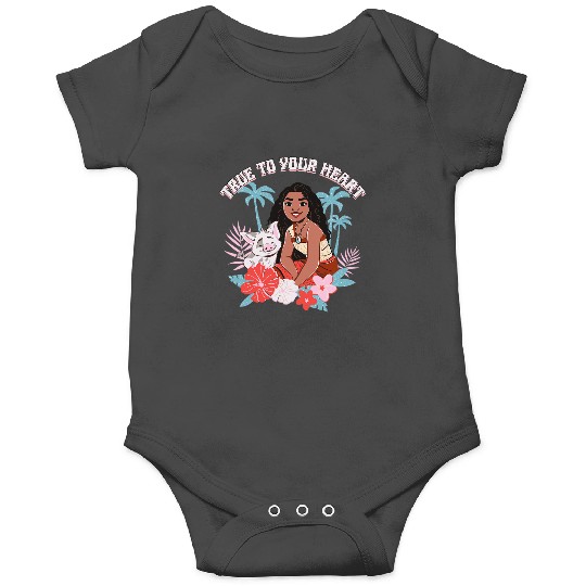 Discover Disney Moana 2 True To Your Heart Pua Moana Tropical Logo Onesies