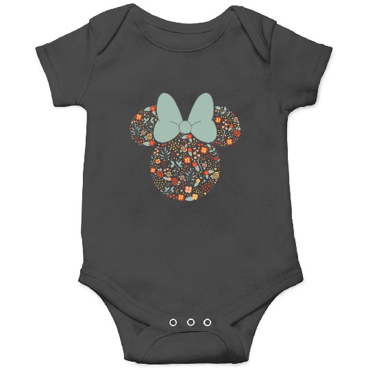 Disney Minnie Mouse Spring Head Icon with Bow Springtime Onesies