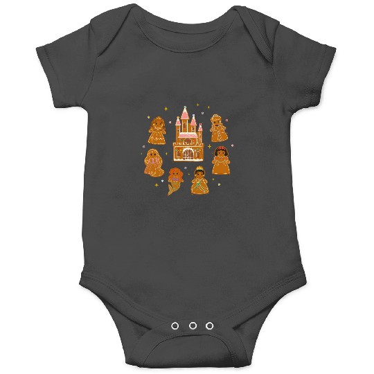 Disney Princess Holiday Christmas Gingerbread Cookie Castle Onesies