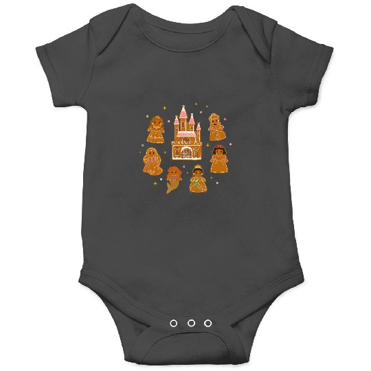 Disney Princess Holiday Christmas Gingerbread Cookie Castle Onesies