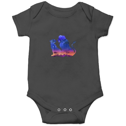Disney The Lion King Simba And Nala Silhouette F Onesies