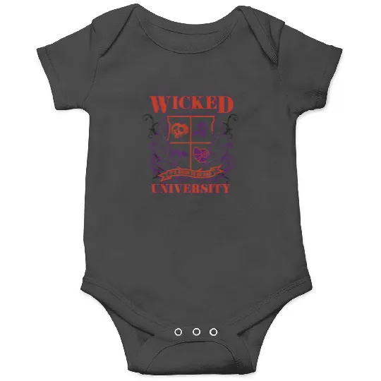 Disney Villains Wicked University Good To Be Bad Retro Logo Onesies