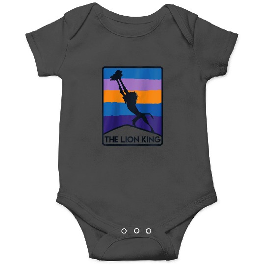 Disneyss The Lion King Rafiki Simba Rise Silhouette Chest Logo Onesies