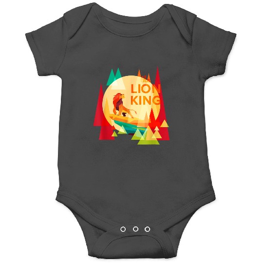 Disneyss The Lion King Simba Pride Rock Paper Cut Chest Logo Onesies