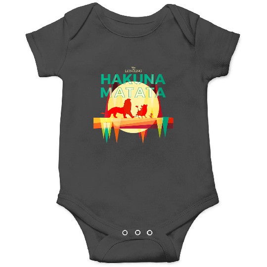 Disneyss The Lion King Hakuna Matata Paper Cut Big Chest Logo Onesies