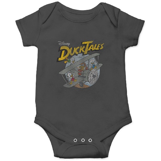 Disney Ducktales Ducks On Airplane Distressed Portrait Onesies