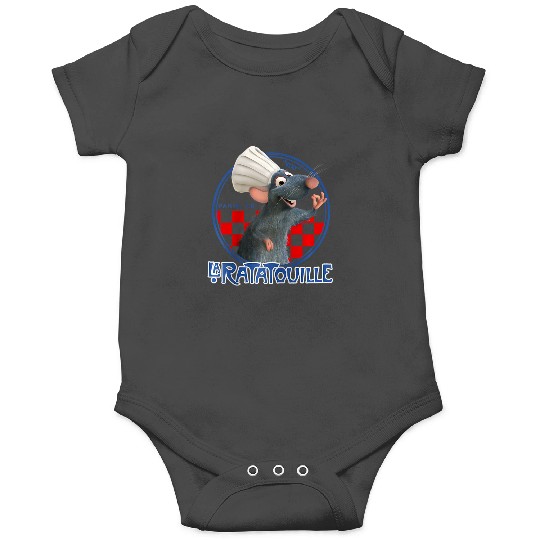 Disneys Pixars Ratatouille Remy Chef Hat Portrait Raglan Baseball Tee Onesies