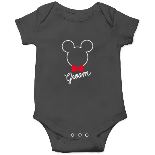 Disney Mickey Mouse Bowtie Groom Wedding Onesies