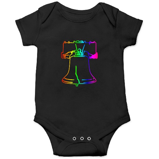 Rainbow Liberty Bell Onesies