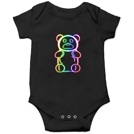 Neon Rainbow Gummy Bear Onesies