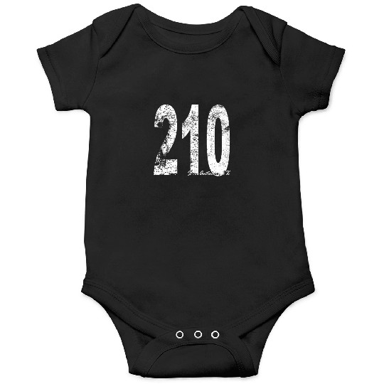 Vintage San Antonio Area Code 210 Onesies