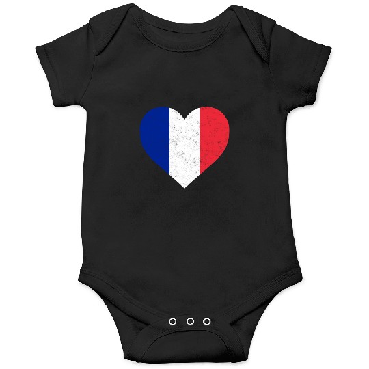 France Flag Onesies Heart - French Onesies