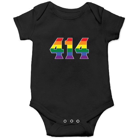 Gay Pride 414 Milwaukee Area Code Onesies