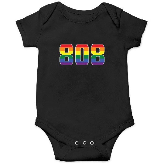 Gay Pride 808 Honolulu Area Code Onesies