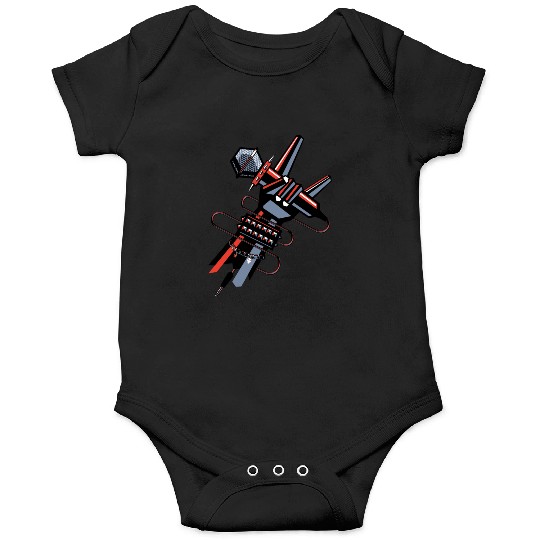 hard rock horns robot Onesies