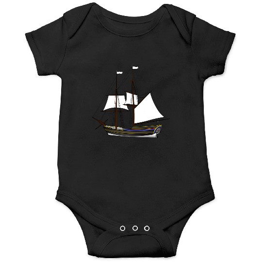 ship boat canoe sailboat submarine yacht anchor405 Onesies