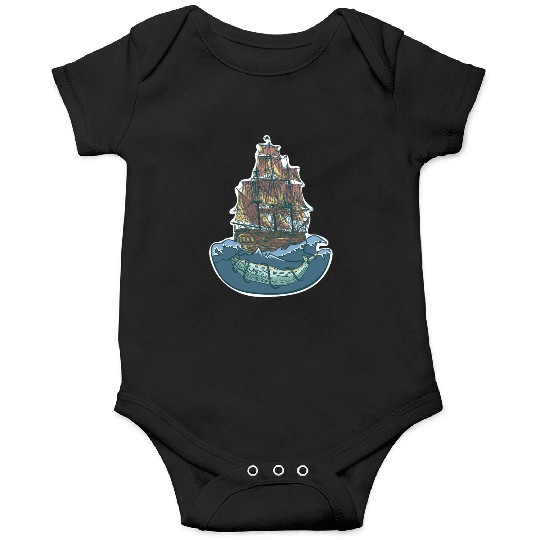 Whale ship Onesies
