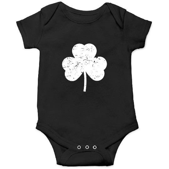 Shamrock white distressed Onesies