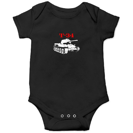 T 34 Soviet Russin World War II Tank Onesies