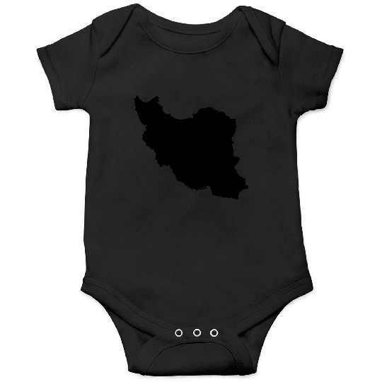 Iran map silhouette Onesies