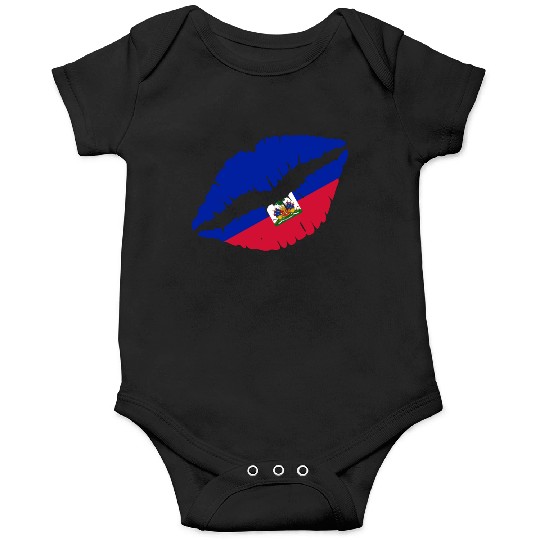 Haiti Kiss Flag Club Soccer Gift Idea Birthday Onesies