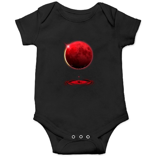 Vampire werewolf blood red moon eclipse Onesies