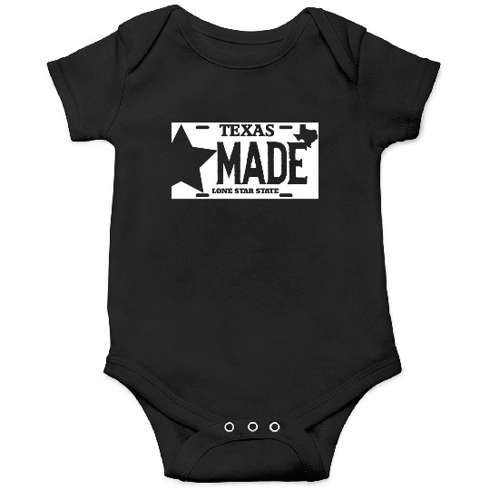 Texas - texas made lone star license plate Onesies