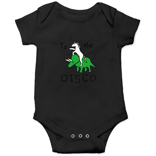 To The Disco (Unicorn Riding Tricerato) Onesies