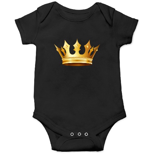 King prince monarch VIP golden crown gold image Onesies
