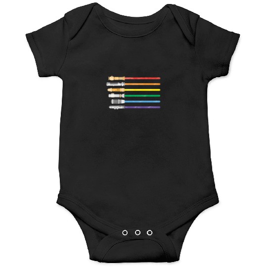 Lightsaber Rainbow Gay Pride Lesbian LGBT Onesies