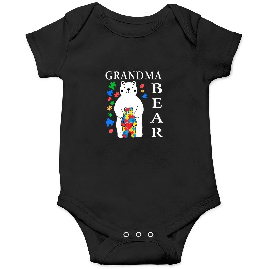 Grandma Bear Autism Awareness Onesies